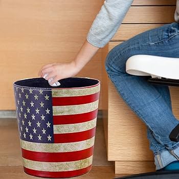 Amazon.com: DreamsEden Vintage Leather Trash Can - Retro
